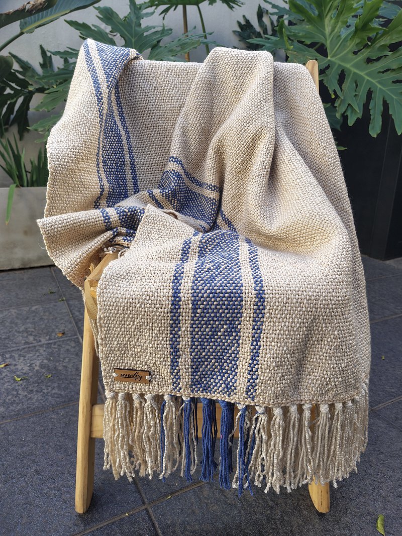 Mantas tejidas en telar Calfupan artesanales